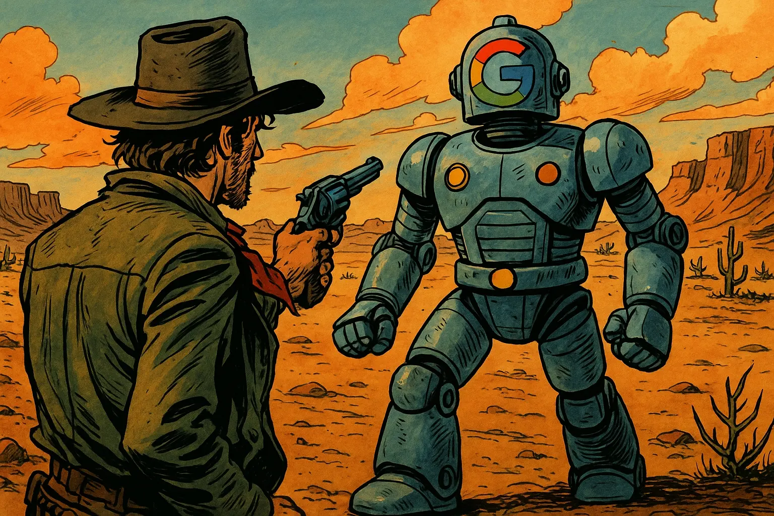 Google vs cow boy