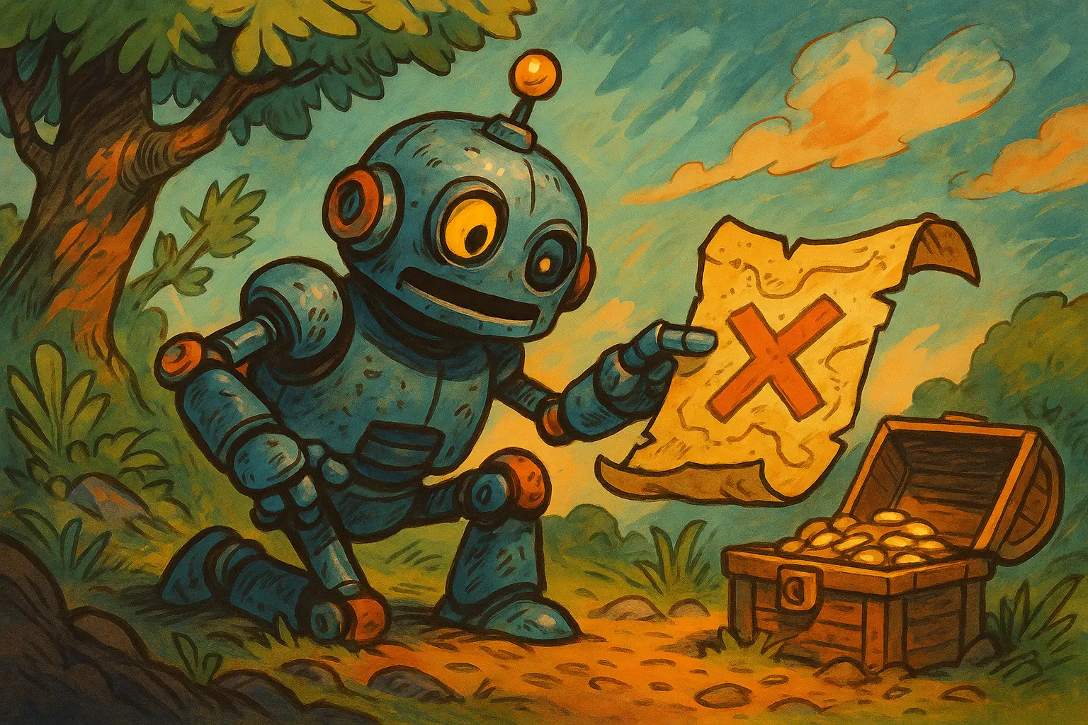 Robot carte au trésor