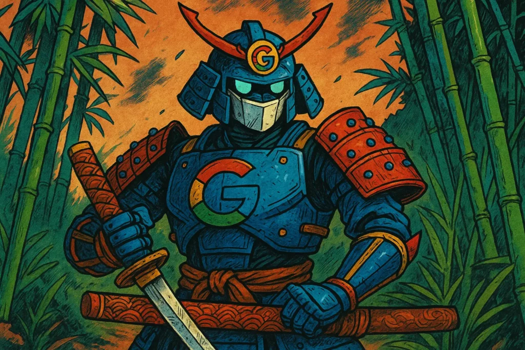 Robot google en samurai