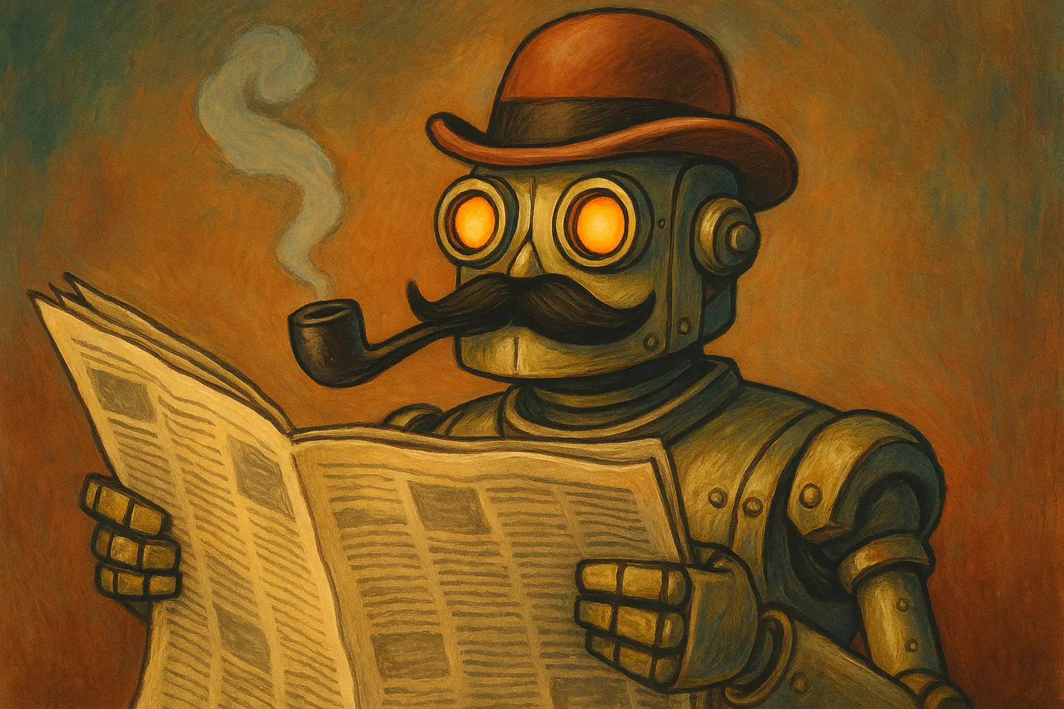 Robot qui lie ses nouvelles