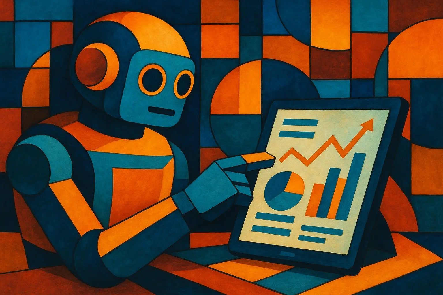 Robot qui analyse des données