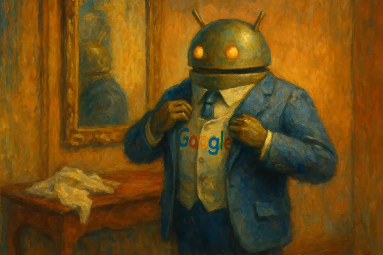 Google qui met un joli costume