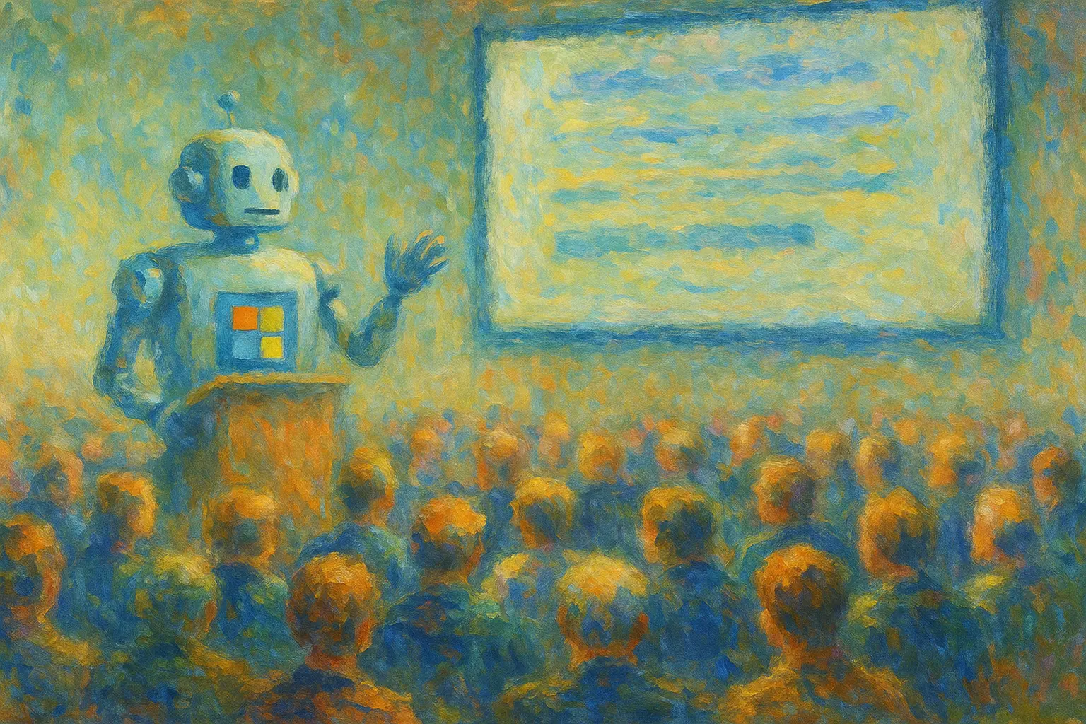 Robot microsoft à une conférence