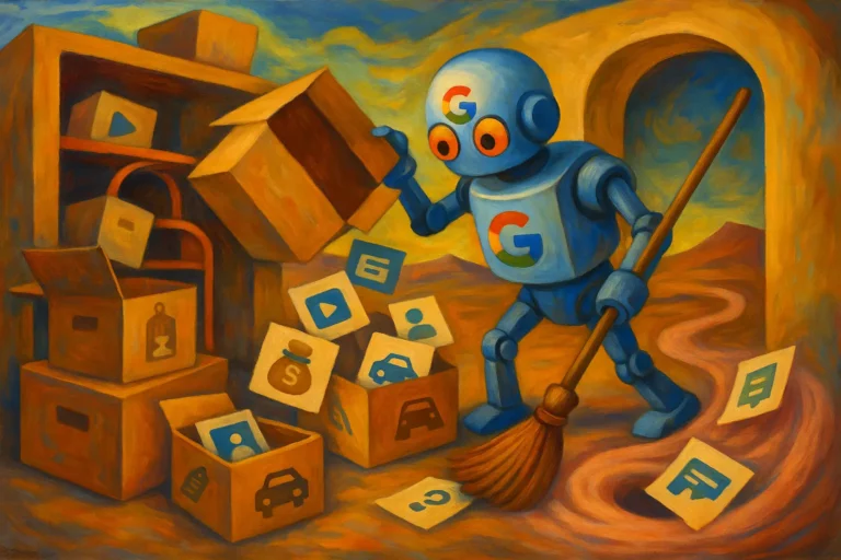Robot google qui fait le ménage