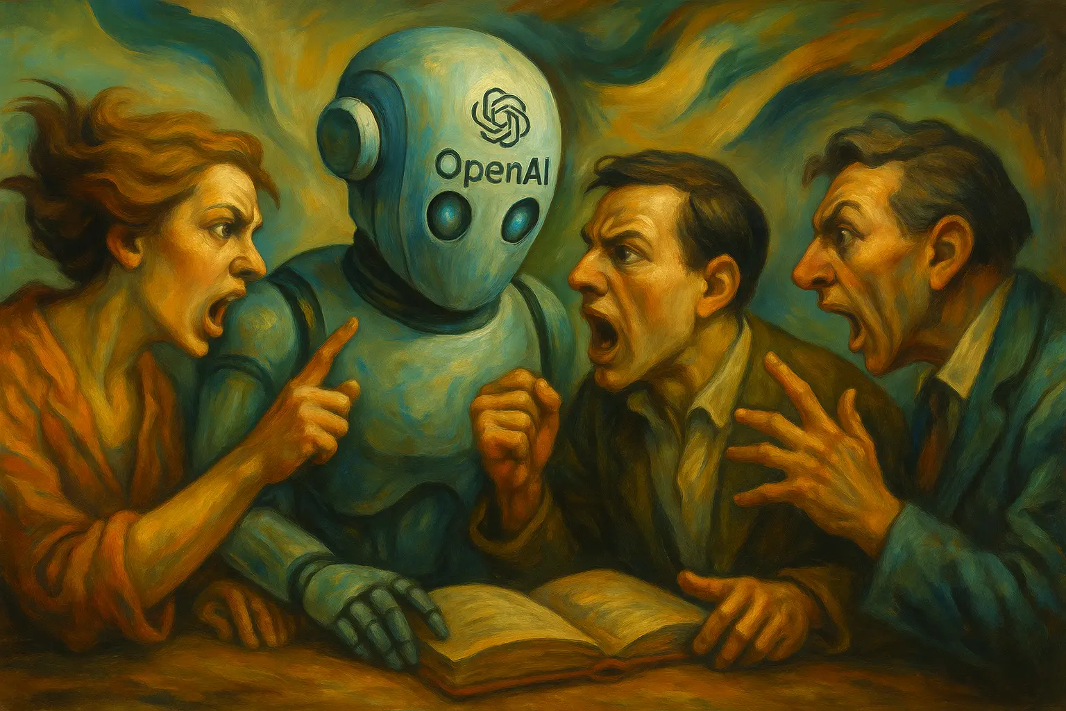 Robot open ai et la foule
