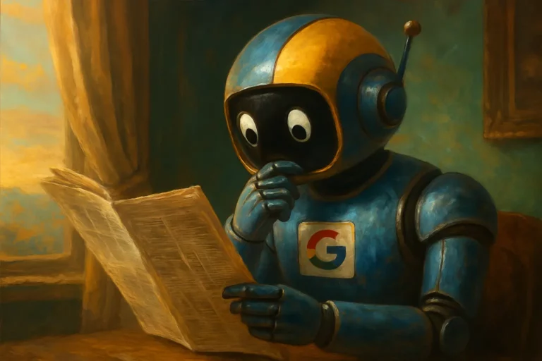 Robot google qui lit le journal