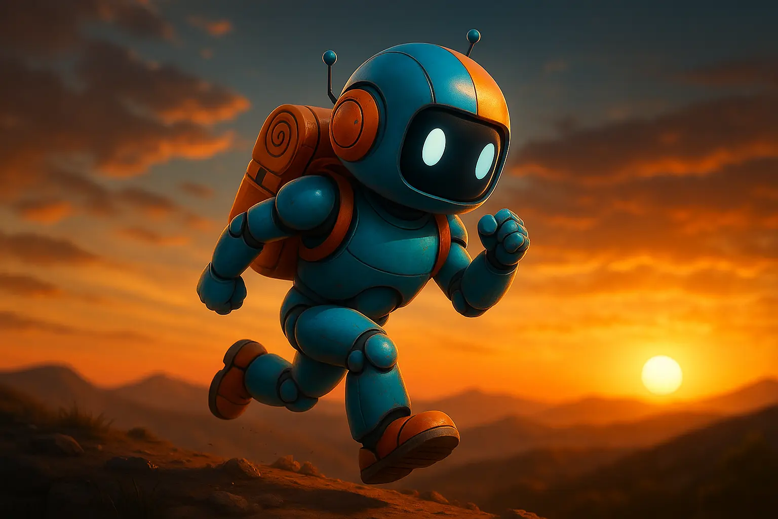 Robot Open AI qui court