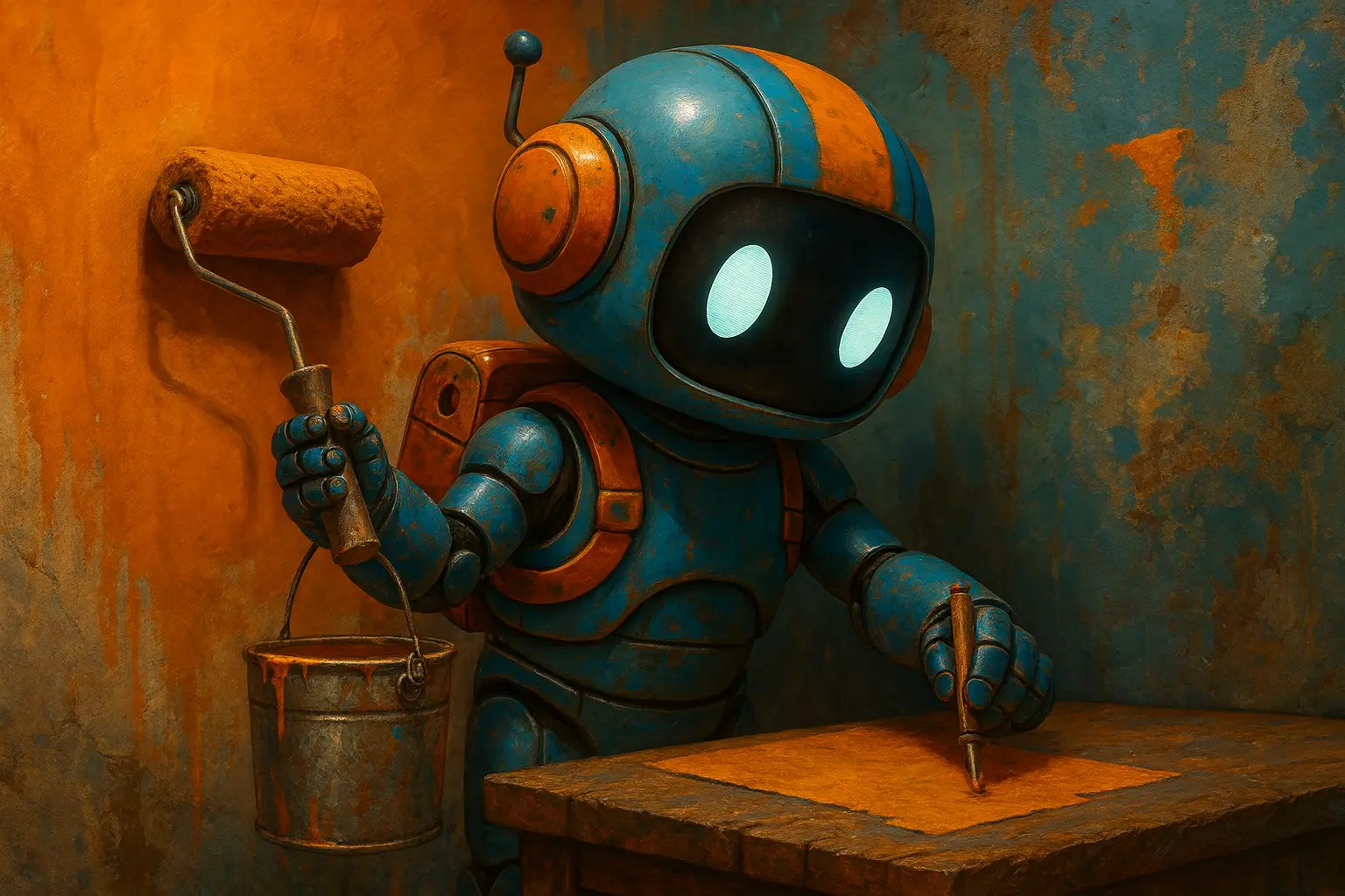 Robot qui décore son intérieur