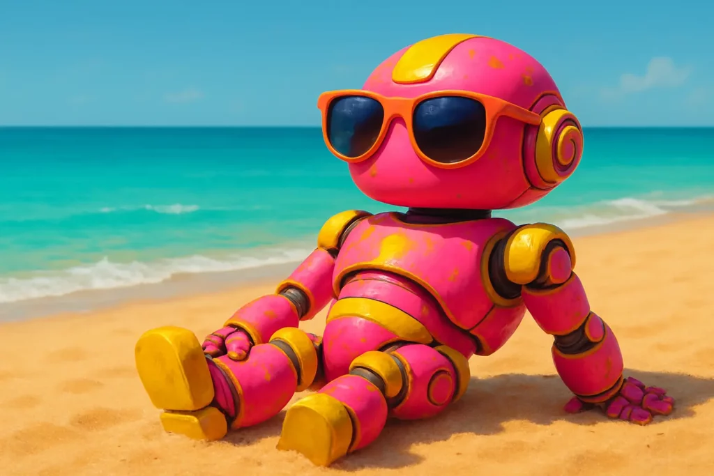 Robot à la plage