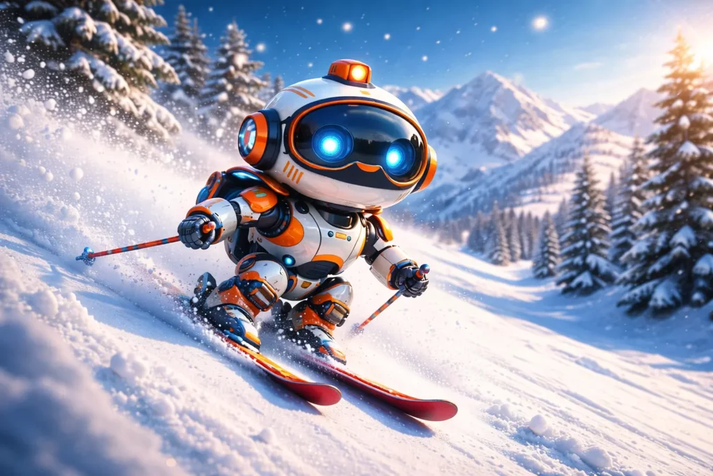 Robot qui fait du ski