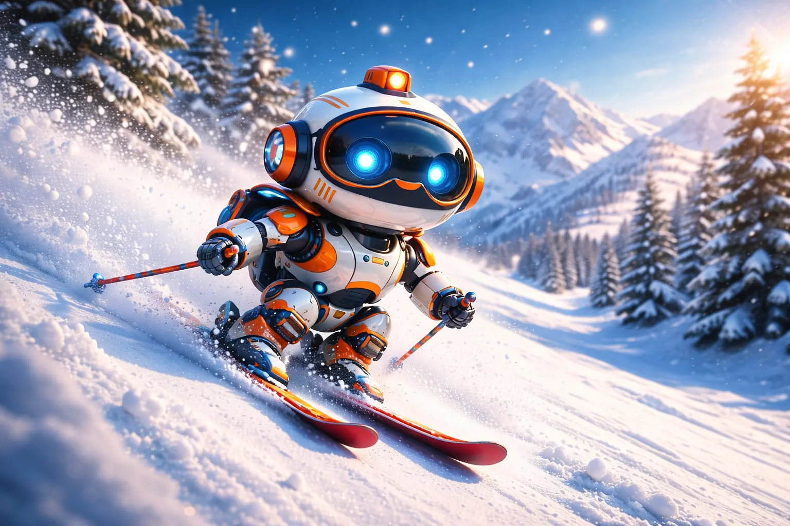 Robot qui fait du ski